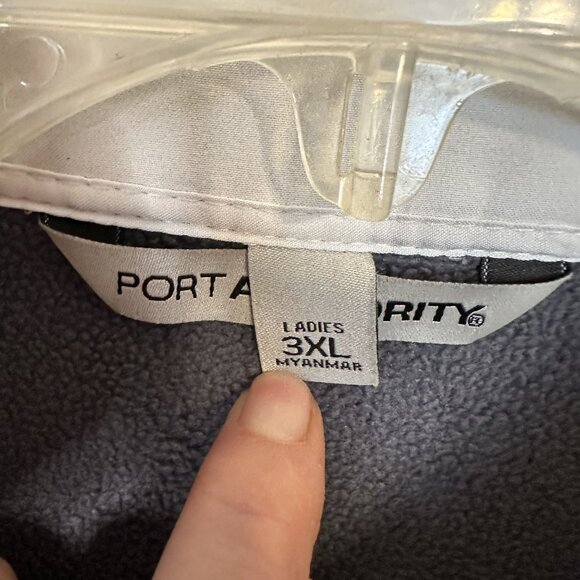 Ladies Port Authority White Vest 3XL Sleeveless Zip Up Fleece Lining Pockets - Picture 4 of 11